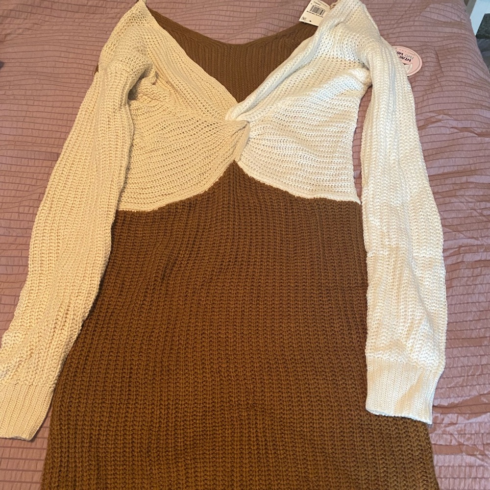 Beautiful shades of natural tones midi dress